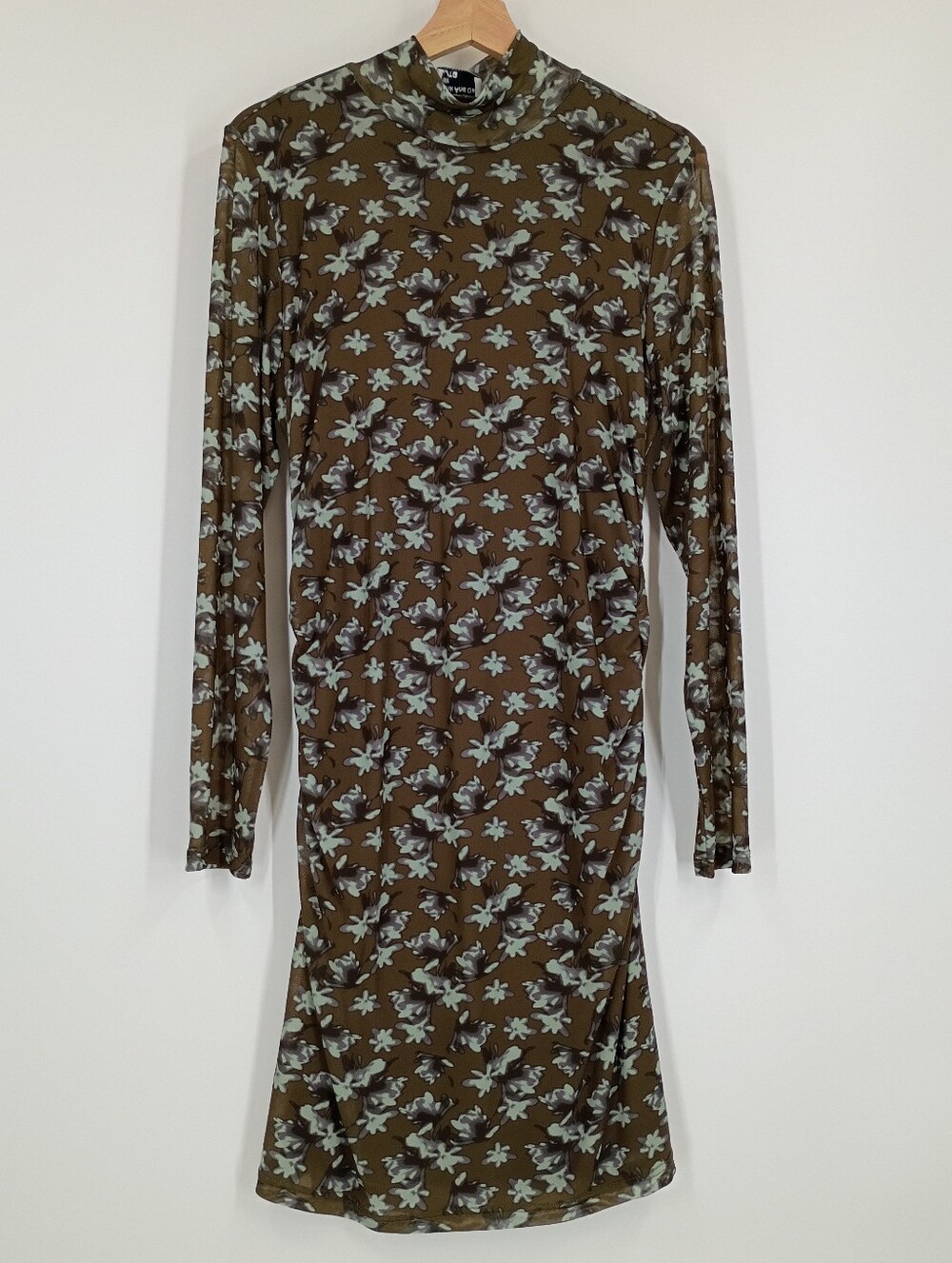 Frank and Oak Mesh Mock Neck Dress